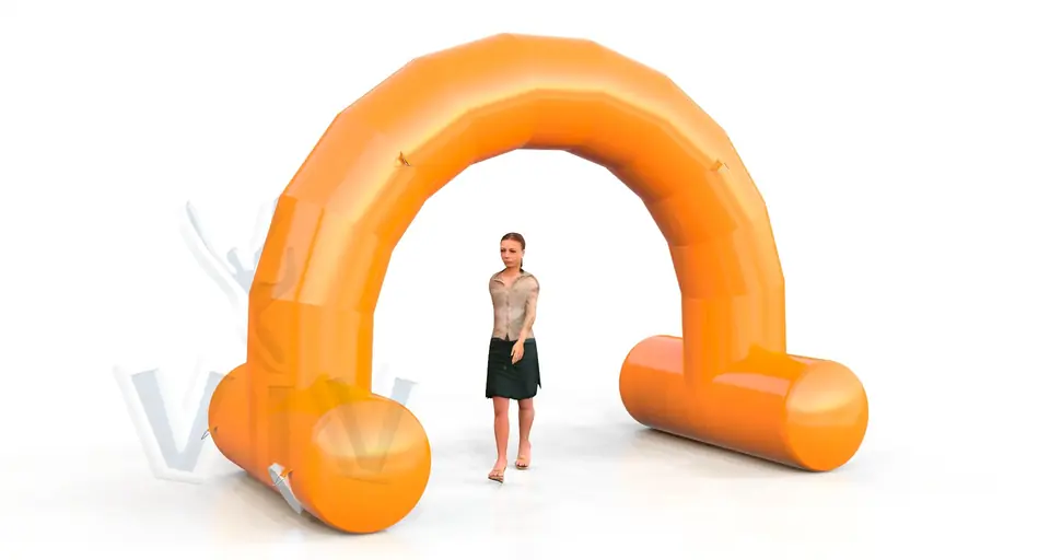 Arch gate self - standing 4 m commercial promotional inflatable gate