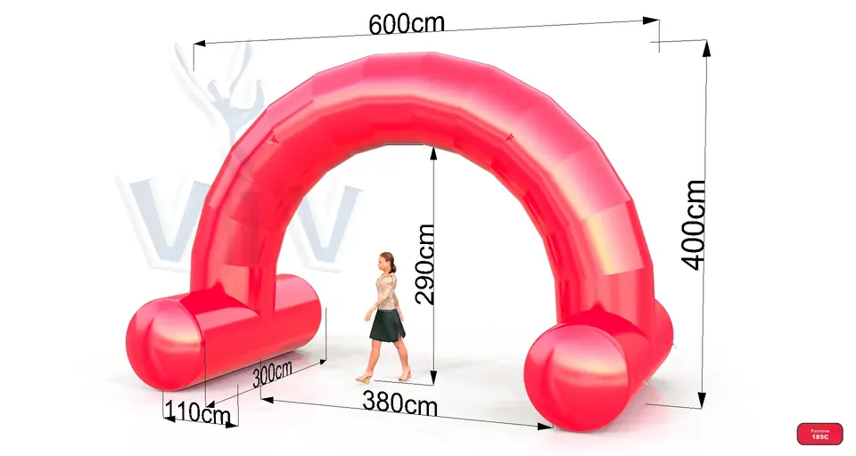 Arch gate self - standing 6 m commercial promotional inflatable gate