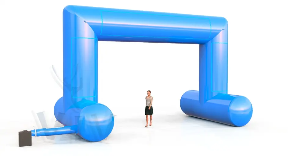 Rectangular self - standing gate 8 m commercial promotional inflatable gate